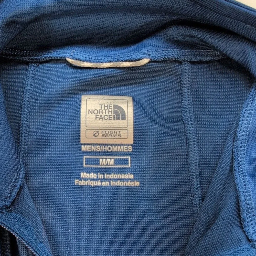 The North Face Flight Series Mens Medium 1/4 Zip Blue Black Pullover